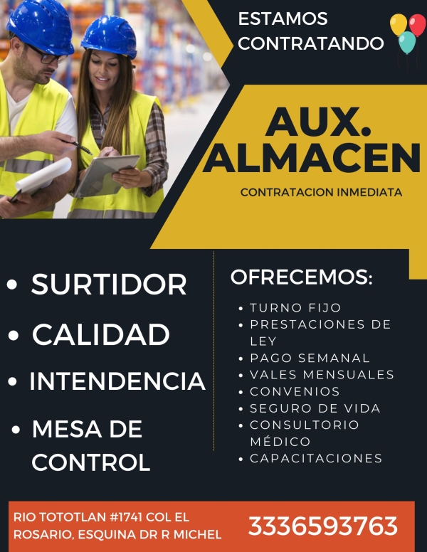 Auxiliar de Almacén