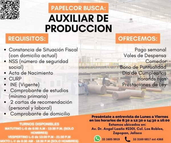 Auxiliar de Producción