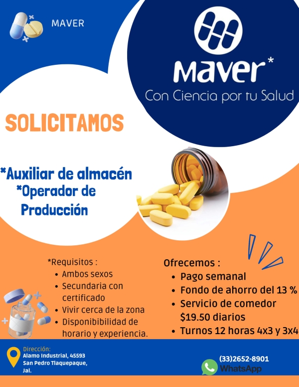 Auxiliar y Almacen y Operadores