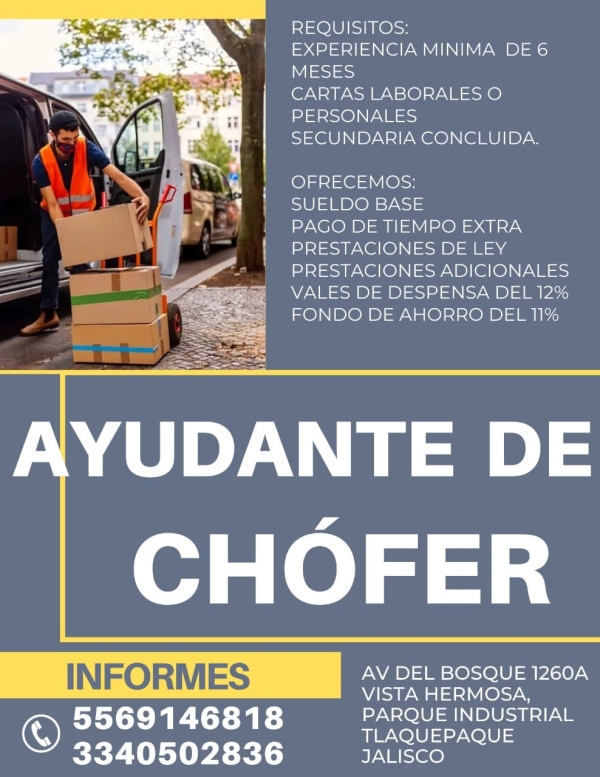 Ayudante de Chofer