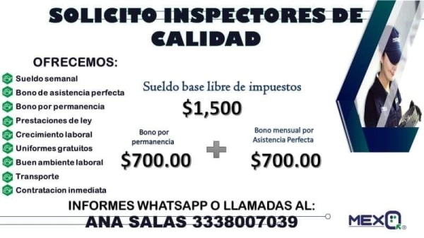 Inspectores de Calidad