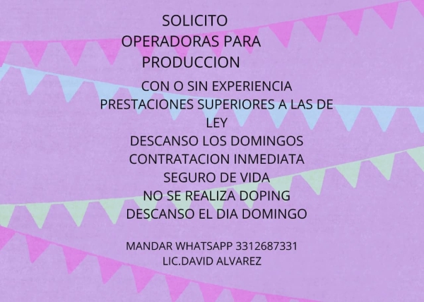 Operadores de Producción