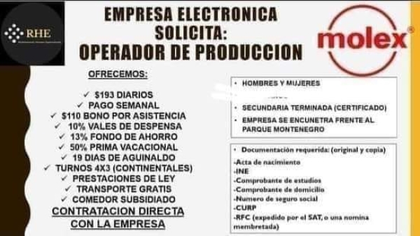 Operadores de Producción