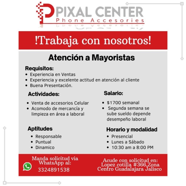 Pixal Center Atención Mayoristas