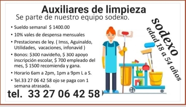 Auxiliares de Limpieza