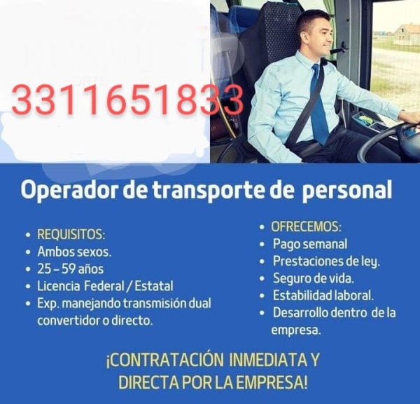 Operador de Transporte Personal