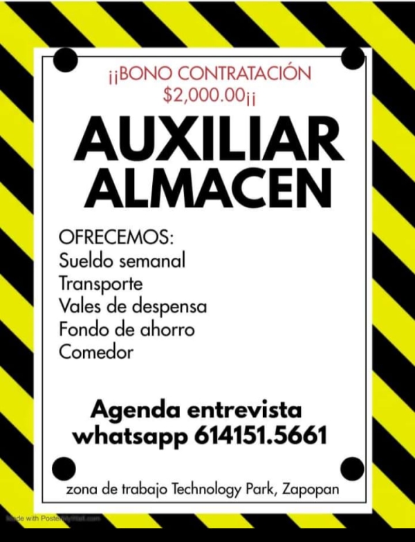 Auxliar de Almacen