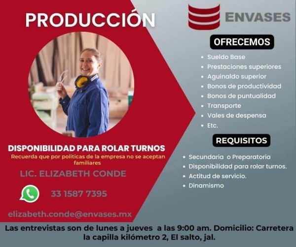 Operadores de Producción