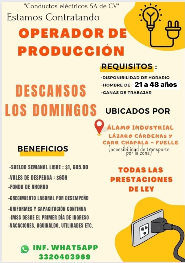 Operadores de Producción