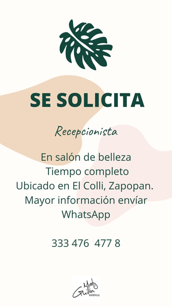 Recepcionista Vacante